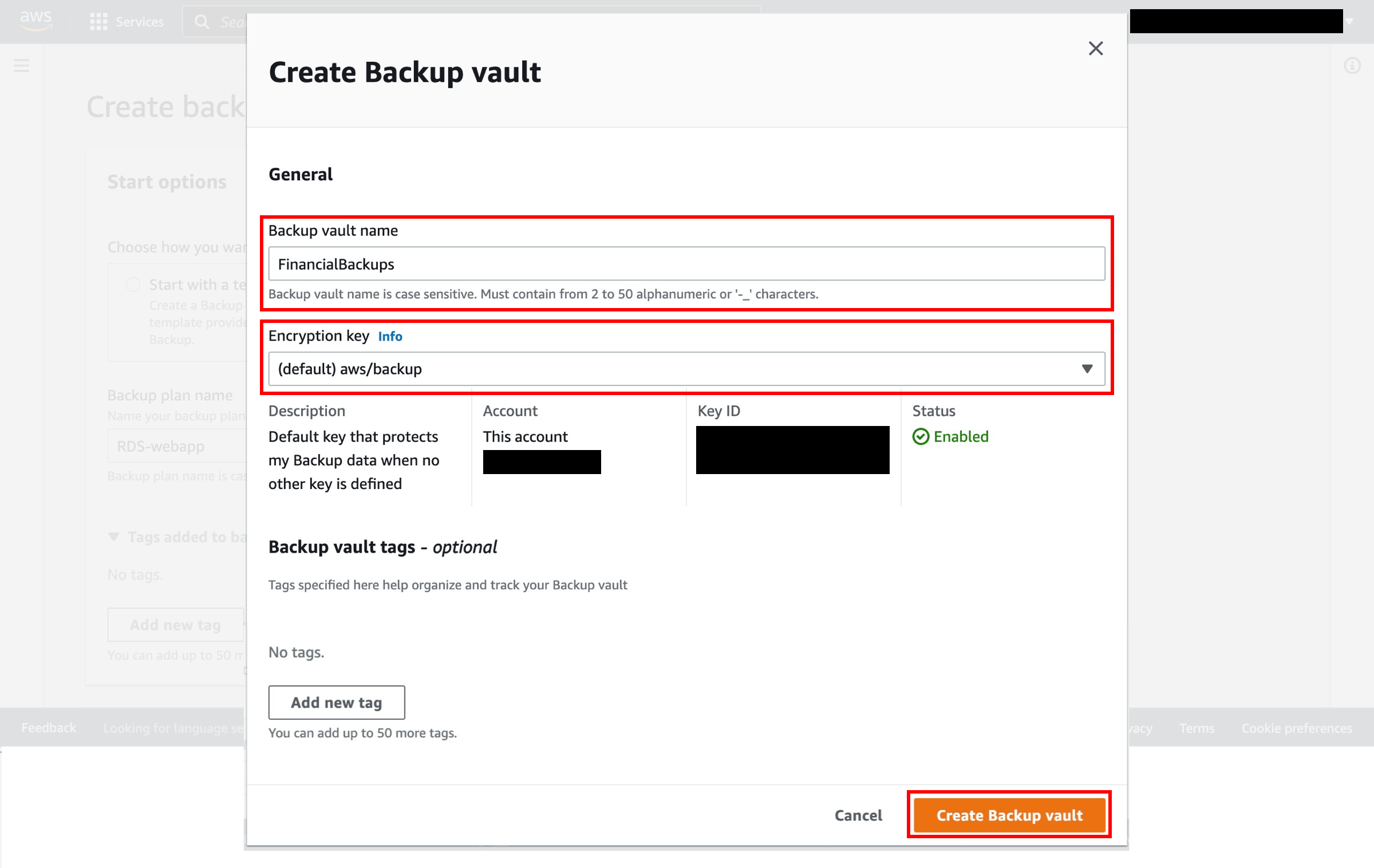 Amazon RDS Backup & Restore using AWS Backup AWS